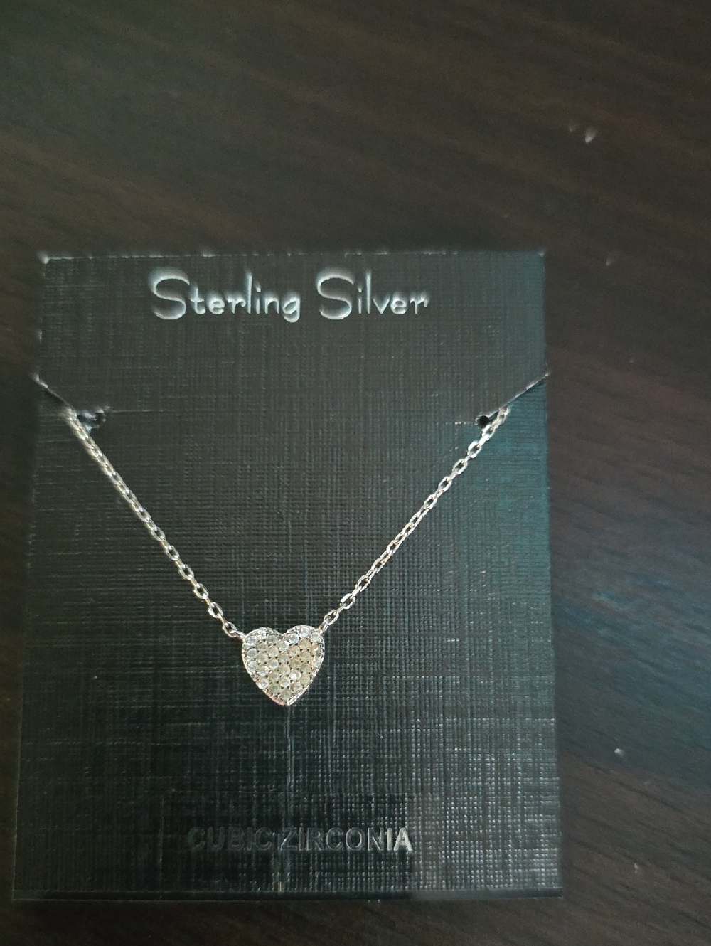 Heart Pendant Necklace with Cubic Zirconia